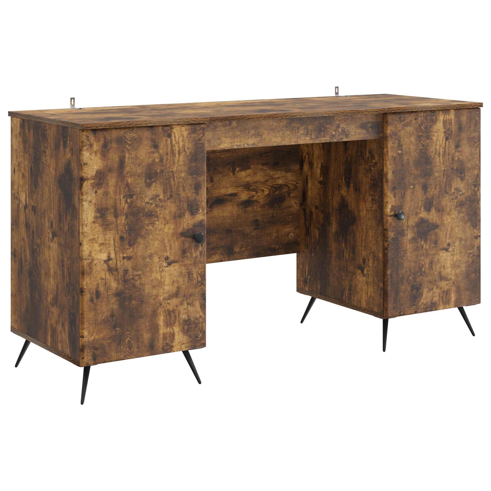 3414635_1.jpg vidaXL Stôl s poličkou Dymový dub 142,5 x 50 x 75 cm Kompozitné drevo – Obrázok 1