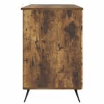 vidaXL Stôl s poličkou Dymový dub 142,5 x 50 x 75 cm Kompozitné drevo – Obrázok 5