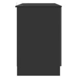 vidaXL Stôl s poličkou Čierna 142,5 x 50 x 75 cm Kompozitné drevo – Obrázok 5
