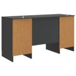 vidaXL Stôl s poličkou Čierna 142,5 x 50 x 75 cm Kompozitné drevo – Obrázok 6