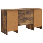 vidaXL Stôl s poličkou Dymový dub 142,5 x 50 x 75 cm Kompozitné drevo – Obrázok 6