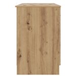 vidaXL Stôl s poličkou Dub artisan 142,5 x 50 x 75 cm Kompozitné drevo – Obrázok 5