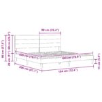vidaXL Rám postele s čelnou doskou Tmavosivá 180 x 200 cm Látka – Obrázok 10
