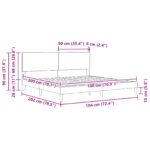 vidaXL Rám postele s čelnou doskou Tmavosivá 180 x 200 cm Látka – Obrázok 10