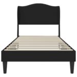 vidaXL Rám postele s čelnou doskou Čierna 90 x 190 cm Umelá koža – Obrázok 4