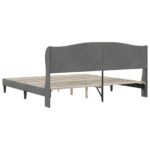 vidaXL Rám postele s čelnou doskou Tmavosivá 180 x 200 cm Zamat – Obrázok 6