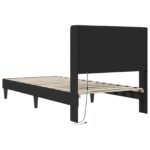 vidaXL Rám postele s LED pásikmi Čierna 90 x 190 cm Umelá koža – Obrázok 8