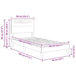 vidaXL Rám postele Čierna 90 x 190 cm Umelá koža – Obrázok 12