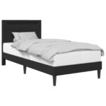 vidaXL Rám postele Čierna 90 x 190 cm Umelá koža – Obrázok 3