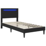 vidaXL Rám postele Čierna 90 x 190 cm Umelá koža – Obrázok 5