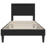 vidaXL Rám postele Čierna 90 x 190 cm Umelá koža – Obrázok 6