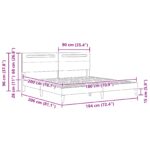 vidaXL Rám postele Čierna 180 x 200 cm Umelá koža – Obrázok 12