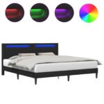 vidaXL Rám postele Čierna 180 x 200 cm Umelá koža – Obrázok 2