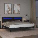 vidaXL Rám postele Čierna 180 x 200 cm Umelá koža – Obrázok 4