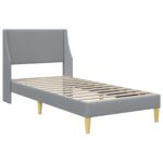 vidaXL Rám postele s matracom Svetlosivá 80x 200 cm Polyester – Obrázok 4