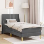 vidaXL Rám postele s matracom s čelnou doskou Polyester
