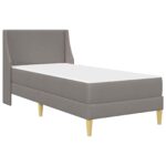 vidaXL Rám postele s matracom Sivohnedá 80x 200 cm Polyester – Obrázok 3