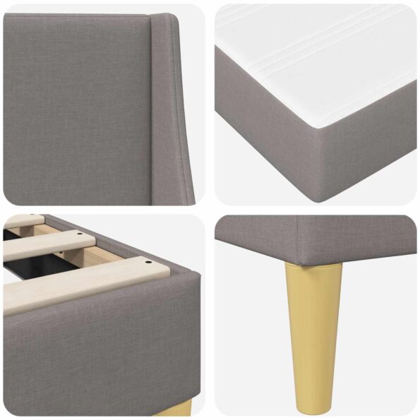 vidaXL Rám postele s matracom Sivohnedá 80x 200 cm Polyester – Obrázok 9