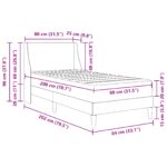 vidaXL Rám postele s matracom Modrá 80x 200 cm Polyester – Obrázok 11