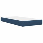 vidaXL Rám postele s matracom Modrá 80x 200 cm Polyester – Obrázok 5