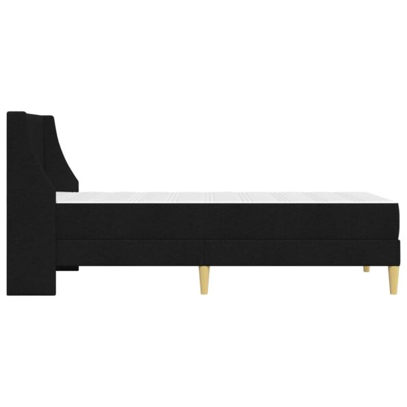 vidaXL Rám postele s matracom Čierny 90 x 190 cm Polyester – Obrázok 7