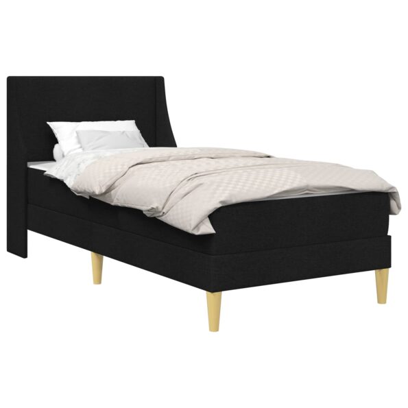 vidaXL Rám postele s matracom Čierny 90 x 200 cm Polyester – Obrázok 2