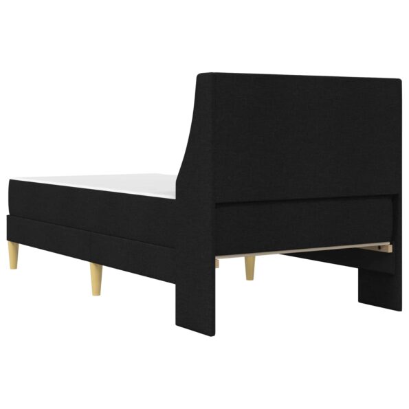 vidaXL Rám postele s matracom Čierny 90 x 200 cm Polyester – Obrázok 8