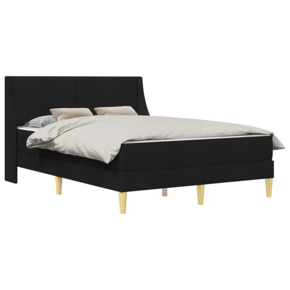 vidaXL Rám postele s matracom Čierny 120 x 190 cm Polyester – Obrázok 2