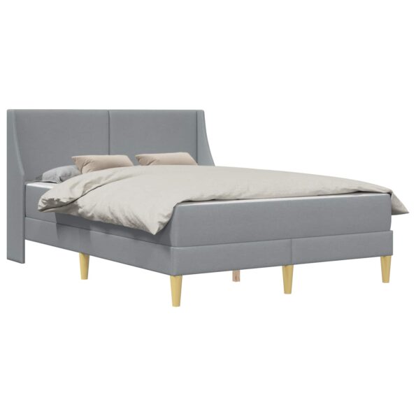 vidaXL Rám postele s matracom Svetlosivá 140 x 200 cm Polyester – Obrázok 2