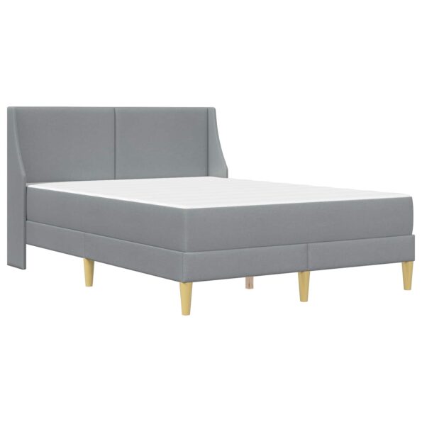 vidaXL Rám postele s matracom Svetlosivá 140 x 200 cm Polyester – Obrázok 3