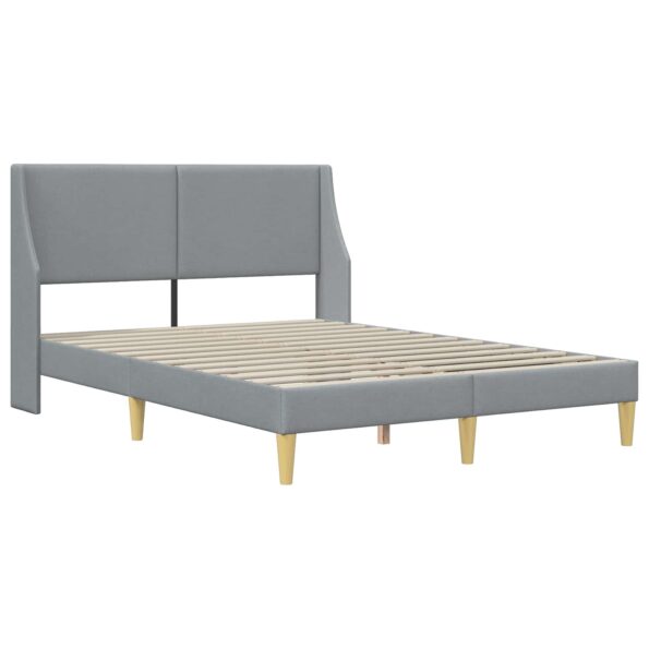 vidaXL Rám postele s matracom Svetlosivá 140 x 200 cm Polyester – Obrázok 4