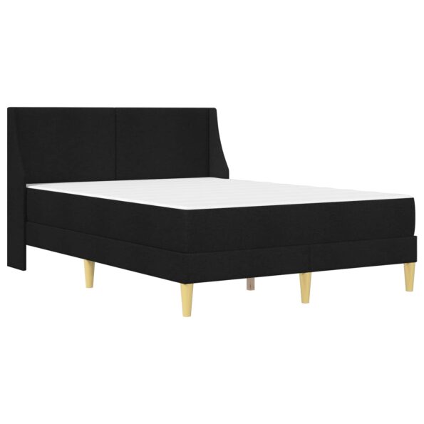 vidaXL Rám postele s matracom Čierny 160 x 200 cm Polyester – Obrázok 3