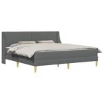 vidaXL Rám postele s matracom Tmavo šedá 180 x 200 cm Polyester – Obrázok 2