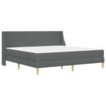 vidaXL Rám postele s matracom Tmavo šedá 180 x 200 cm Polyester – Obrázok 3