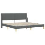 vidaXL Rám postele s matracom Tmavo šedá 180 x 200 cm Polyester – Obrázok 4