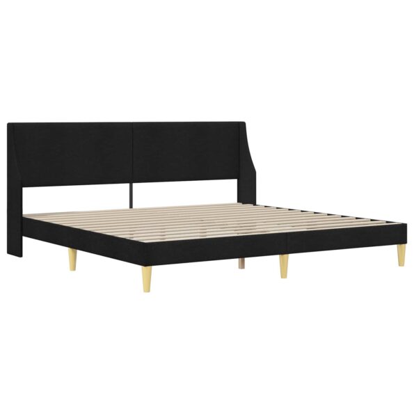 vidaXL Rám postele s matracom Čierny 180 x 200 cm Polyester – Obrázok 4