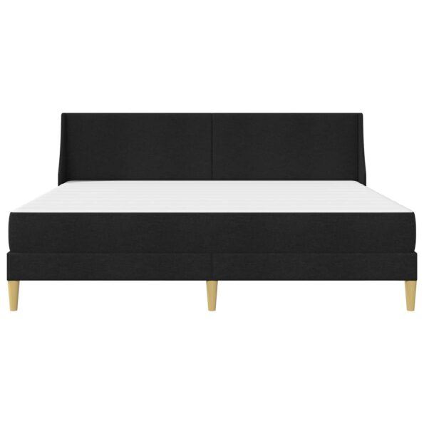 vidaXL Rám postele s matracom Čierny 180 x 200 cm Polyester – Obrázok 6