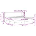 vidaXL Rám postele s matracom Modrá 180 x 200 cm Polyester – Obrázok 11