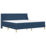 vidaXL Rám postele s matracom Modrá 180 x 200 cm Polyester – Obrázok 3