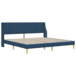 vidaXL Rám postele s matracom Modrá 180 x 200 cm Polyester – Obrázok 4