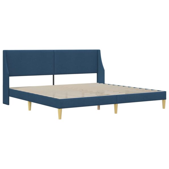 vidaXL Rám postele s matracom Modrá 180 x 200 cm Polyester – Obrázok 4