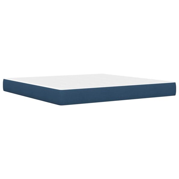 vidaXL Rám postele s matracom Modrá 180 x 200 cm Polyester – Obrázok 5