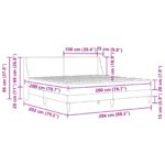 vidaXL Rám postele s matracom Svetlosivá 200 x 200 cm Polyester – Obrázok 11