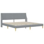 vidaXL Rám postele s matracom Svetlosivá 200 x 200 cm Polyester – Obrázok 4