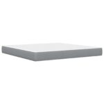 vidaXL Rám postele s matracom Svetlosivá 200 x 200 cm Polyester – Obrázok 5