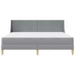 vidaXL Rám postele s matracom Svetlosivá 200 x 200 cm Polyester – Obrázok 6