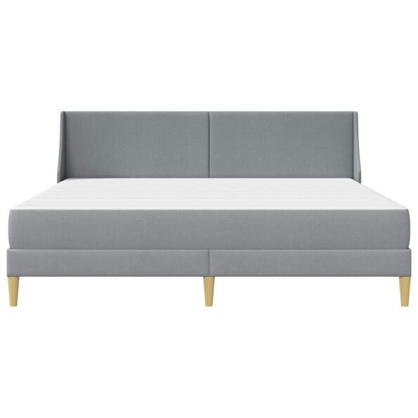 vidaXL Rám postele s matracom Svetlosivá 200 x 200 cm Polyester – Obrázok 6