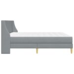 vidaXL Rám postele s matracom Svetlosivá 200 x 200 cm Polyester – Obrázok 7