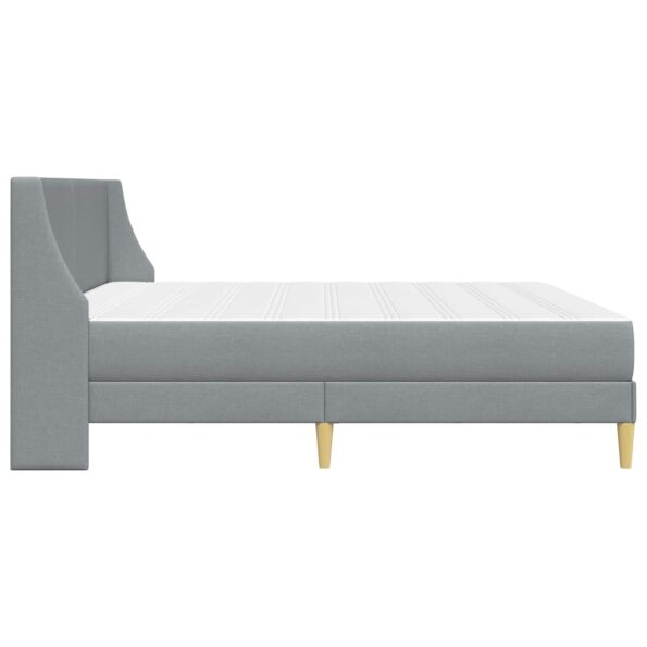 vidaXL Rám postele s matracom Svetlosivá 200 x 200 cm Polyester – Obrázok 7