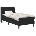 vidaXL Rám postele s matracom s matracmi Čierny 90 x 190 cm Zamat – Obrázok 2